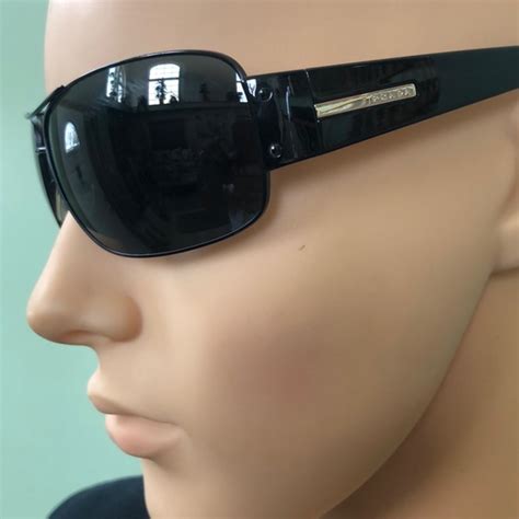 Prada Aviator Sunglasses SPR61G Silver and Black Italy 